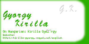 gyorgy kirilla business card